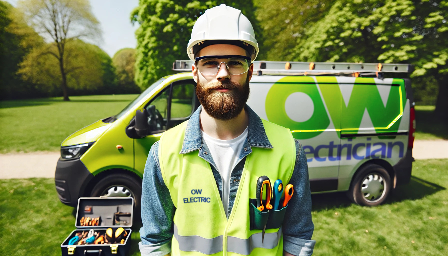 OW London, Electrician, Smart Home Engineers team electrician van in London