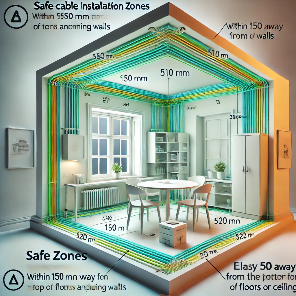 mini Cover Image for How Should Cables Be Installed to Avoid Damage in Floors, Ceilings, Walls, and Partitions? Safe Zones in Ceilings, Walls, and Partitions