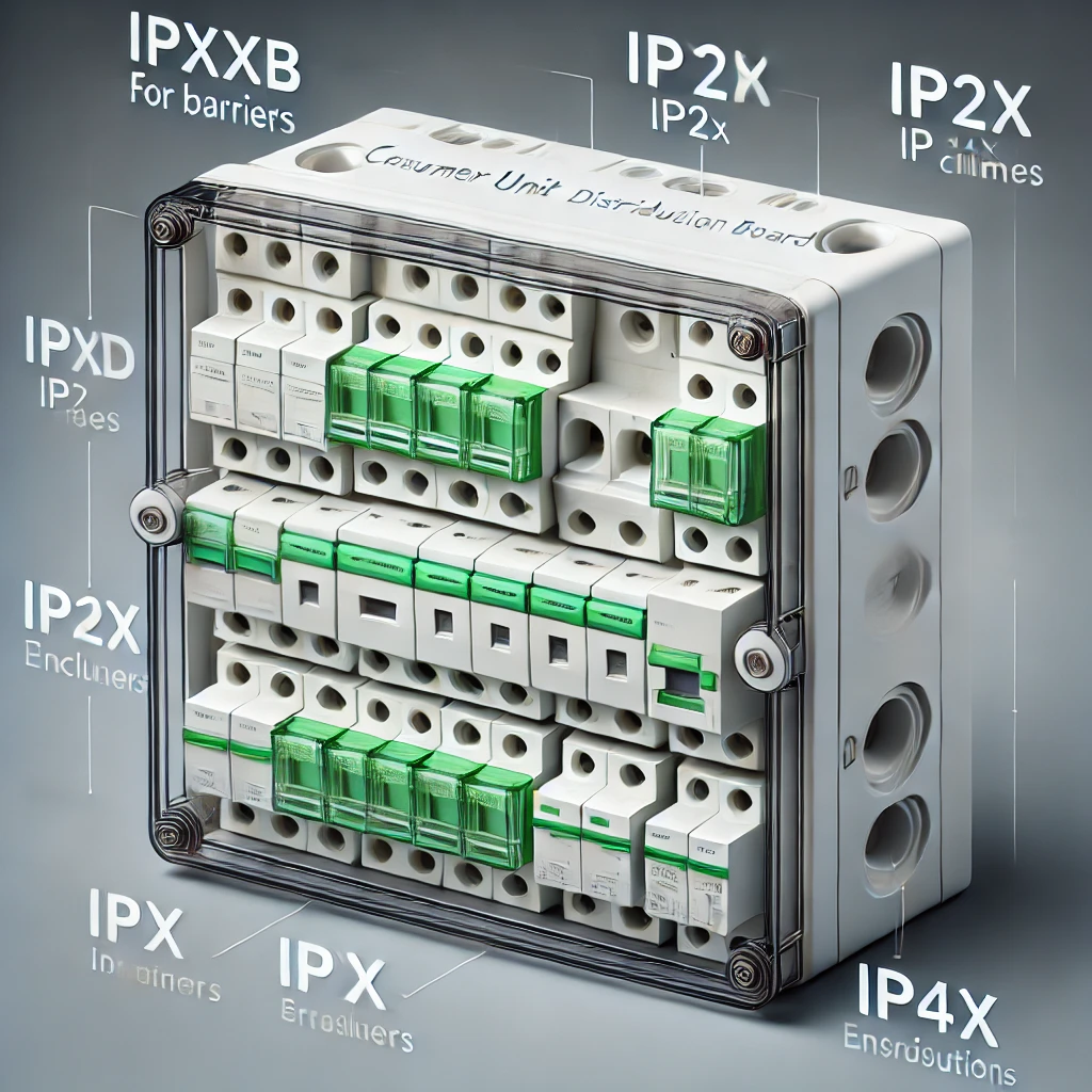 mini Cover Image for How Should Barriers or Enclosures with IP Ratings Be Used to Protect Against Contact with Live Parts in a Fusebox Unit (AKA Consumer Unit or Distribution Board)?