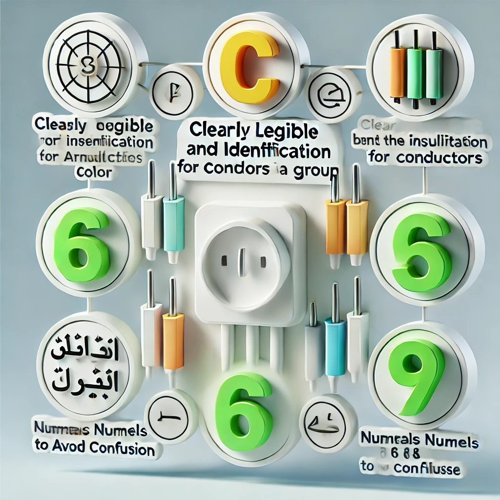 Cover Image for How should individual conductors and groups of conductors be identified according to BS 7671?