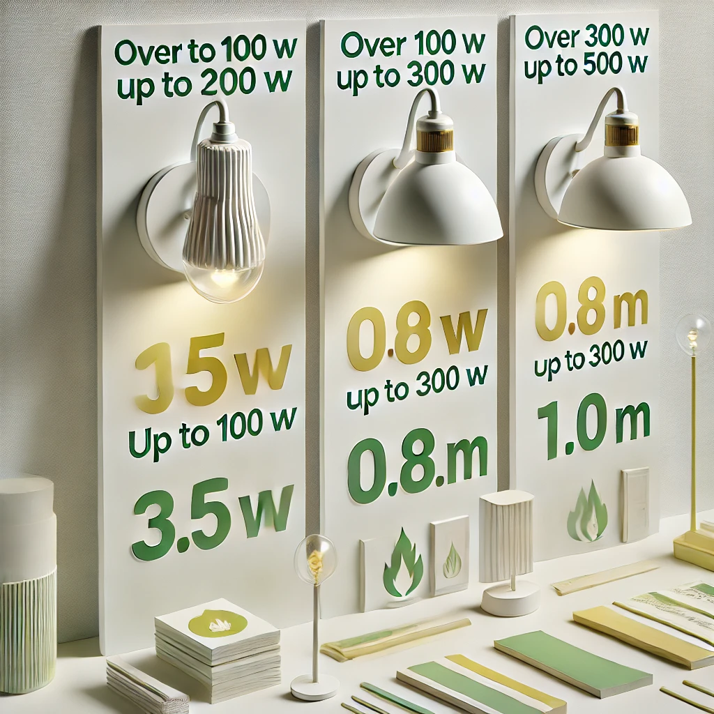 mini Cover Image for What are the minimum distance requirements for luminaires from combustible materials?