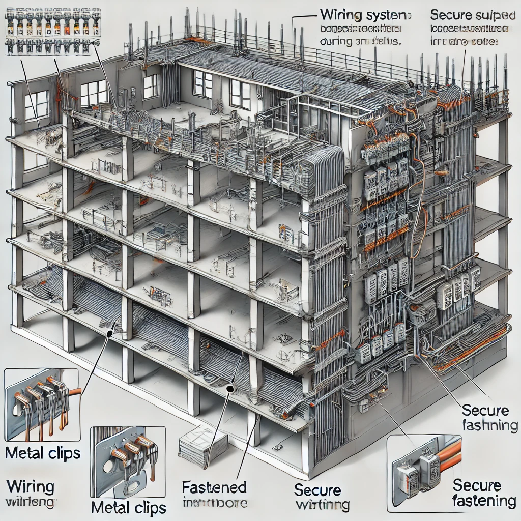 mini Cover Image for Where must wiring systems be supported such that they will not be liable to premature collapse in the event of a fire?