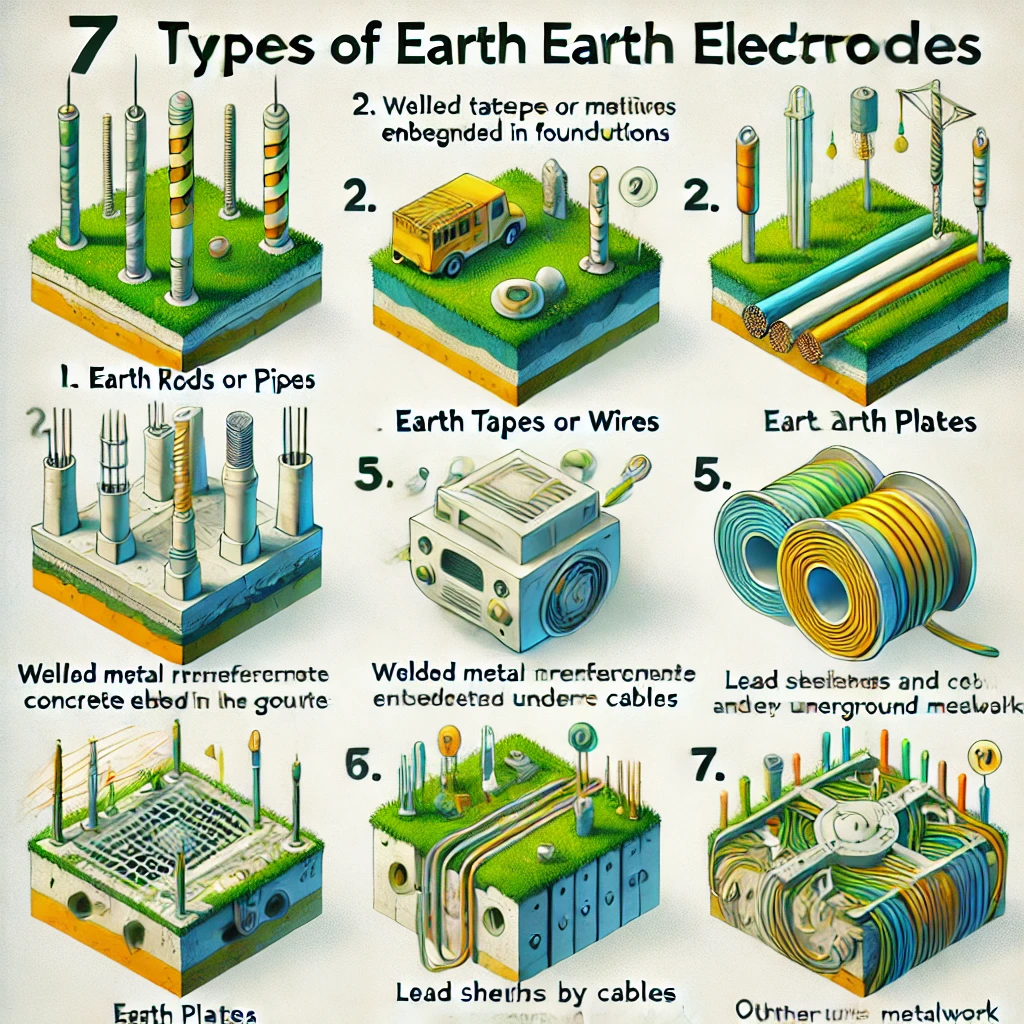 mini Cover Image for What types of earth electrodes are recognized for use in electrical installations?